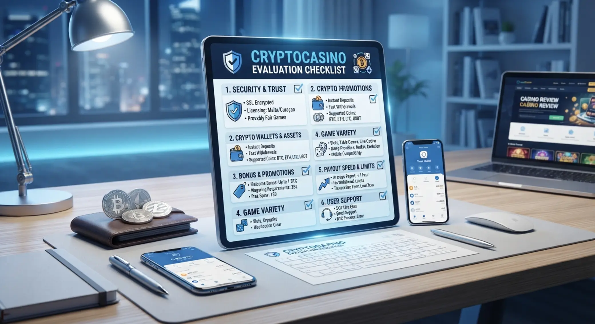 Bitcoin kaszinók értékelési folyamata Bitcoin kaszinók értékelési szempontjai check-list formában